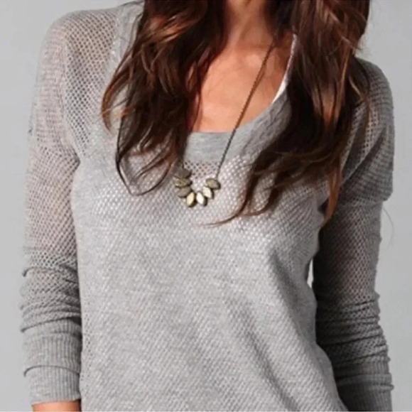 James Perse cashmere & wool mesh net sweater - Picture 3 of 12